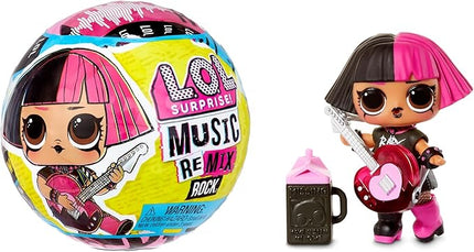 L.O.L. Surprise! Remix Rock Dolls Lil Sisters with 7 Surprises Including Instrument - Collectible Toy Gift for Kids, Girls and Boys Ages 4 5 6 7+ Years Old, Multi color