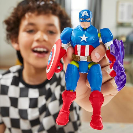 Avengers Marvel MixMashers Captain America Custom Mix-and-Match Action Figure & Accessories, 5-Inch-Scale Super Hero Toys for Kids Ages 4+