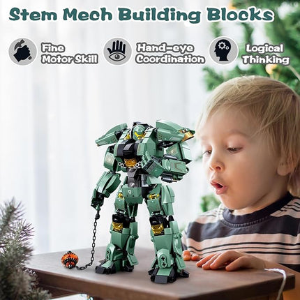 Transforming Robot Mech Building Block Sets, Compatible with Lego Mech, Destroy Warrior City Soldier Mech Model Action Mech Model Building Kit, Cool Creative Robots Toys Gift for Teens Boys, 542 PCS