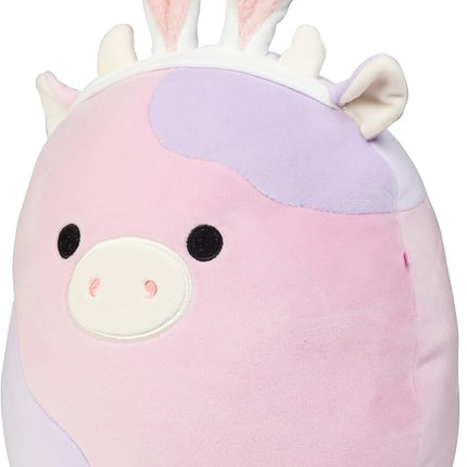 Squishmallows Original 10-Inch Patty The Purple Cow w/Bunny Ears - Official Jazwares Plush - Collectible Soft & Squishy Cow Bunny Stuffed Animal Toy - Add to Your Squad - Gift for Kids, Girls & Boys