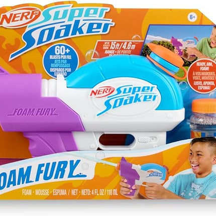 NERF Super Soaker Foam Fury Blaster – The Ultimate Foam Blaster for Outdoor Summer Fun