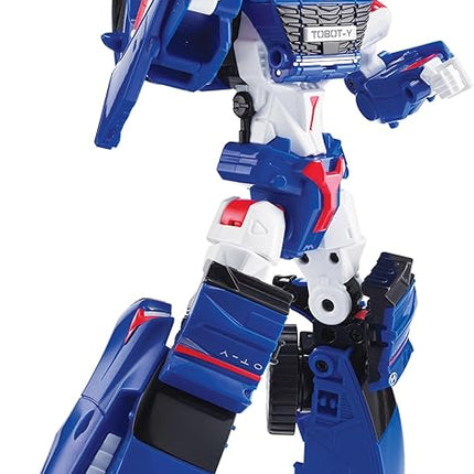 New TOBOT, TOBOT Y, Youngtoys Transforming Collectible Vehicle to Robot, Heroes Animation Character Toys for Kids 3 and up Transform Toys Cars, Large Size 10-inch