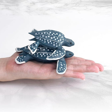 12PCS Sea Turtles Figurine Toys Set Realistic Large Leatherback Turtle Toy Plastic Turtle Modle Boy Birthday Gift for Kids