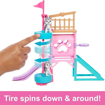 Barbie and Stacie to The Rescue Doll & Playset, Puppy Obstacle Course with Doll, 3 Dog Figures & 18 Accessories