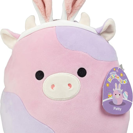 Squishmallows Original 10-Inch Patty The Purple Cow w/Bunny Ears - Official Jazwares Plush - Collectible Soft & Squishy Cow Bunny Stuffed Animal Toy - Add to Your Squad - Gift for Kids, Girls & Boys