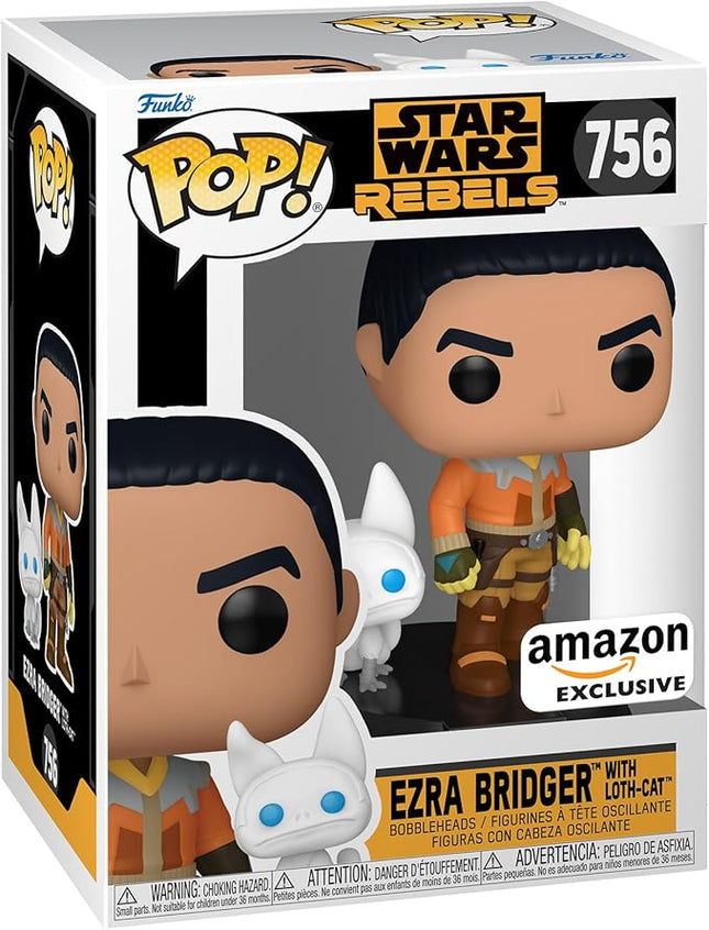 Funko Pop! & Buddy: Rebels - Ezra Bridger with Loth-Cat - Star Wars: Rebels - Amazon Exclusive - Collectable Vinyl Figure - Gift Idea - Official Merchandise - Toys for Kids & Adults - Sci-Fi Fans