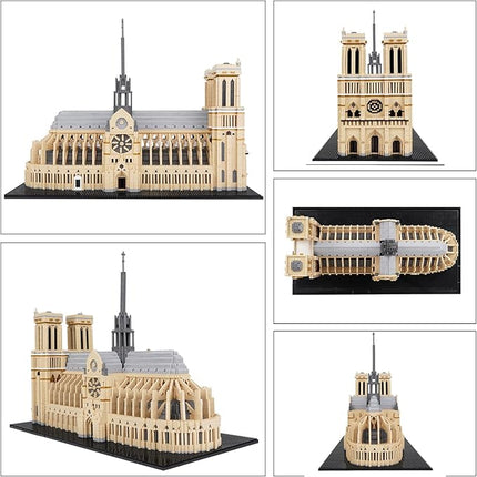 Building Blocks, Architecture Notre Dame de Paris Model Micro Mini Blocks Creative Building Blocks Set, 7380 PCS