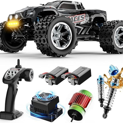 DEERC 8618 1/16 Fast Brushless RC Cars for Adults, Max 56mph, 2 3S Lipo Batteries Electric Off-Road Waterproof RC Truck,4X4 High Speed Remote Control Car, All Terrain RC Truggy for Boys