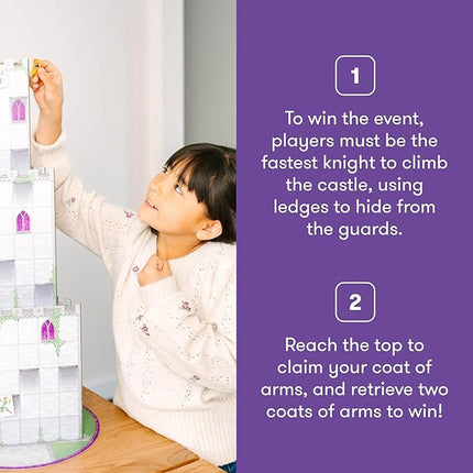 SimplyFun The Climbing Knights - Exciting Castle Climbing Strategy Board Game - Fine Motor Skills - Educational Fun with Magnetic Knights, Guard Pawns, & Premium Components - 2-4 Players, Ages 8 & Up