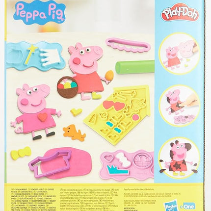 Play-Doh Peppa Pig Stylin' Set, Peppa Pig Playset with 9 Cans and 11 Tools, Peppa Pig Toys for 3 Year Old Girls and Boys and Up