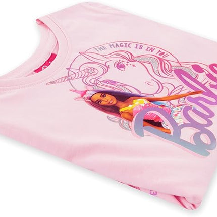 Barbie Dress | Short Sleeve Girls Unicorn Dress | Skater Dress for Girls