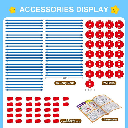 SpringFlower Fort Building Kit for Kids,STEM Construction Toys, Educational Gift for 3 4 5 6 7 8 9 10 11 12 Years Old Boys and Girls,Ultimate Creative Set for Indoor & Outdoors Activity,100 Pcs