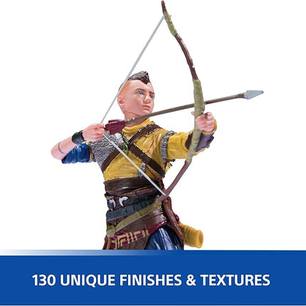 PlayStation God of War Ragnarok, 6” Atreus Action Figure with 4 Accessories, The Shapes Collection, for PS5 Fans & Collectors Ages 17+