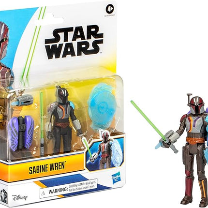 STAR WARS Epic Hero Series Sabine Wren 4-Inch Deluxe Action Figure & 4 Accessories, Toys for 4 Year Old Boys and Girls