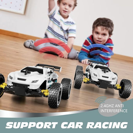 Tecnock RC Cars Remote Control Car for Kids, 1:18 Scale 20 KM/H 2WD Offroad Buggy, 2.4GHz RC Racing Car with USB-C Easy Charging & 50 Mins Playtime, Toys Gifts for Boys & Girls
