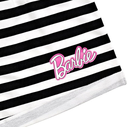 Barbie Girls T-Shirt and French Terry Shorts Outfit Set Toddler to Big Kid