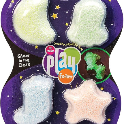 Educational Insights Playfoam Glow-In-The-Dark 4-Pack, Fidget & Sensory Toy, Gift for Boys & Girls, Ages 3+
