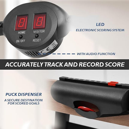 Air Hockey Table, Indoor Hockey Game Table for Adults and Kids, Arcade Gaming Sets w/2 Pucks, 2 Pushers, Digital LED Scoreboard, Powerful 12V Motor for Game Room, Home, Office