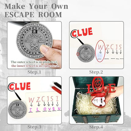 VIGIamy Fidget Toys Adults Brain Teaser Puzzles Fidget Spinners Metal Anxiety Stress Relief Toy Mind Puzzles Escape Room Game ADHD Autism Fidget Sensory Toys Office Desk Toy (Sliver)