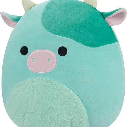 Squishmallows Original 14-Inch Seamus Green Cow with Fuzzy Belly - Large Ultrasoft Official Jazwares Plush