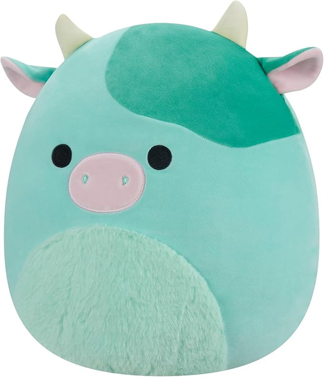 Squishmallows Original 14-Inch Seamus Green Cow with Fuzzy Belly - Large Ultrasoft Official Jazwares Plush