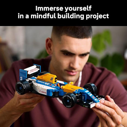 LEGO Icons Williams Racing FW14B & Nigel Mansell F1 Model Car Kit - Building Set for Adults, Ages 18+ - F1 DIY Craft for Display - Gift for Birthdays - 10353