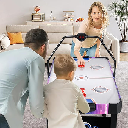 Goplus 56 Inch Air Hockey Table for Kids & Adults, Air Hockey Arcade Game Table with Digital LED Scoreboard, Powerful 12V Motor, 2 Pucks, 2 Pushers for Home, Office, Game Room