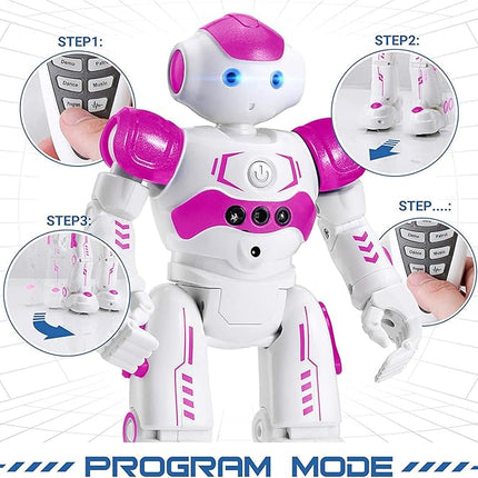 KingsDragon RC Robot Toys for Kids, Gesture & Sensing Programmable Remote Control Smart Robot for Age 3 4 5 6 7 8 Year Old Boys Girls Birthday Gift Present