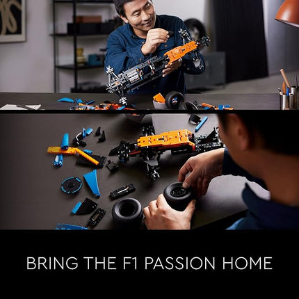 LEGO 42141 Technic McLaren Formula 1 2022 Replica Race Car Model Building Kit, F1 Motor Sport Set Birthday Gift Idea for Adults, Men, Women, Him, Her, Husband, Collectible Home Decor