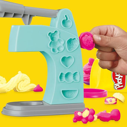 Play Doh Kids Modeling Dough, Fun Mini Ice Cream Parlor, Set with Accessories and 2 Colorful Putty Pots, Children's Day Gift for Ages 3 and Up