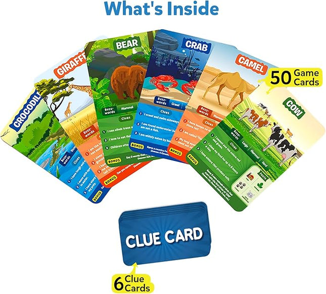 Skillmatics Guess in 10 Animal Planet, Trivia Card Game, Stocking Stuffers Perfect for Boys, Girls, Kids, Teens, Adults Who Love Animals, Travel Games, for Ages 6, 7, 8, 9, 10, and Up