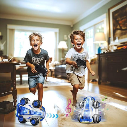 Upgraded Remote Control Car 360° Spins RC Car 2- in-1 Anti-Gravity RC Racer Wheelie Drift Stunt Car with Lights&Music Birthday Gifts Toys for 6 7 8 9 10 11 12 Year Old Boys