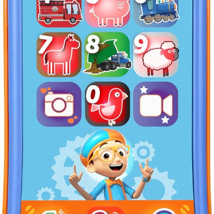 eKids Blippi Toy Phone for Toddlers with Built-in Educational Games and Preschool Learning Games (Blippi)
