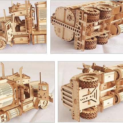 3D Wooden Puzzle - Wood Mechanical Tank Truck Model Kits - Coin Bank Crafts Model - Wooden STEM DIY Brain Teaser Puzzles, 3D Puzzle for Birthday Adults & Teens