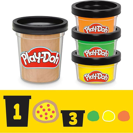 Play-Doh Teenage Mutant Ninja Turtles Slice & Blast Pizza Playset, Bendy 4 Inch Mikey Action Figure, Kids Arts & Crafts, TMNT Toys for Boys & Girls 4+