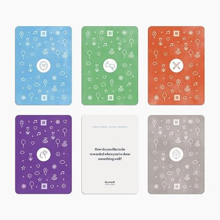 Little Talk Conversation Cards for Kids – 170 Prompts for Social Skills, Family Games, Travel & Therapy – BestSelf Deck for Ages 4-12, ADHD Tools, Homeschool Gifts & Road Trip Activities