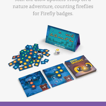 SimplyFun Glow Spotters - A Visual and Adventurous Math Game for Kids, Earn Your Firefly Badge with Addition - 1 to 4 Players, for Kids Ages 5 & Up