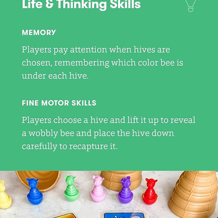 SimplyFun Bee Alert - A Matching Game for Kids That Tests Your Memory and Patience While Learning How to Take Turns - Educational Learning Game - 2 to 5 Players - for Kids Ages 5 & Up