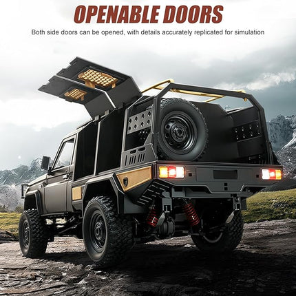 1/12 Scale RC Crawler, MN-82S Remote Control Car, 2.4GHz 4WD Off Road Rock Crawler Vehicle with Lights, DIY Land Cruiser Pickup Truck Toy for Adults