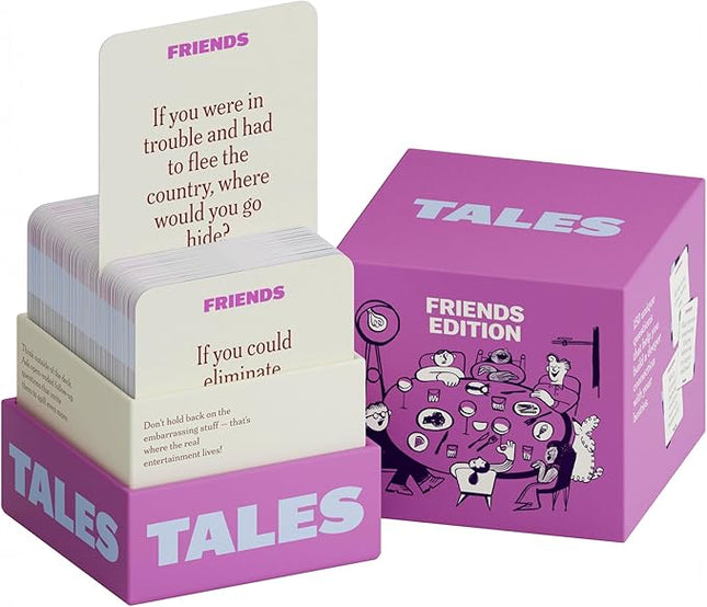 TALES Conversation Cards, Friends Edition 150 Count, Fun Friend Games for Adults, Teens, Kids, Perfect for Parties, Game Nights, Gifts & Gatherings, Conversations with Friends, Meaningful Connections