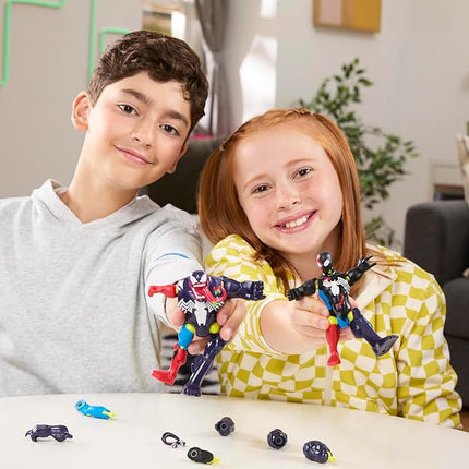 SPIDER-MAN Marvel MixMashers Venom vs. Venomized, Custom Action Figure & Accessories 2-Pack, 5-Inch-Scale Super Hero Toys for Kids Ages 4+ (Amazon Exclusive)