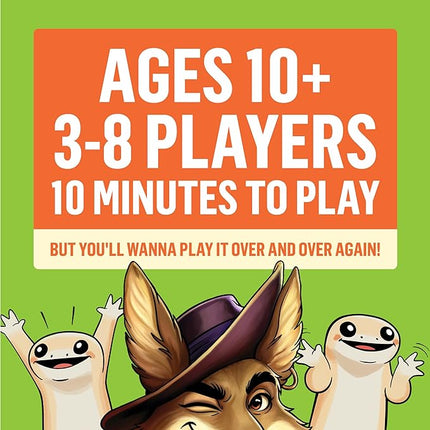 Exploding Kittens Coyote Created by Tim Ferriss, Special Edition Large Box: Includes 6 Unique Action Cards: a Challenge Party for 3-8 Players, Ages 10 and Up, Great for Family Night