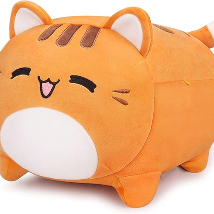Auspicious beginning Orange Cat Stuffed Animal-16'' Orange Cat Plush, Kawaii Soft Plush Toy, Plushie Soft Kawaii Stuffed Animal Pillow Doll for Kids' Birthdays Home Decoration