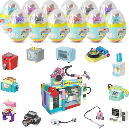 Building Toys for Girls Gift, Mini Building Blocks Appliances for Kids, STEM Building Blocks Party Favors Prizes for Birthday Christmas Easter - 12 Pack
