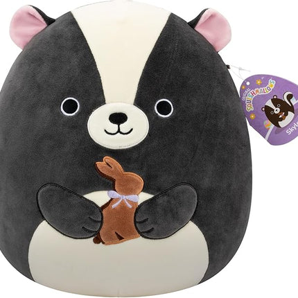 Squishmallows Original 12in Skyler The Skunk Holding Chocolate Bunny – Official Jazwares Easter Plush (Medium-Sized)