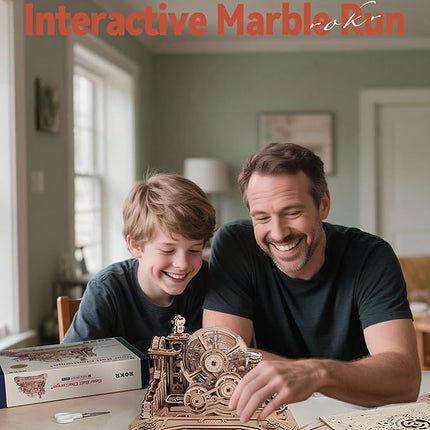 ROKR 3D Wooden Puzzle for Adults, Wooden Marble Run Set, Model Building Kits, Christmas Birthday Gifts for Teens and Adults, DIY Gear Ball Challenge