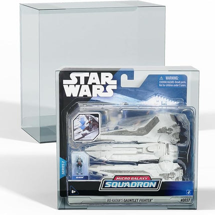 EVORETRO PET Protectors for Star Wars Micro Galaxy Squadron Starfighter (0.40mm, 10-Pack) – Clear Display Cases for Action Figures & Collectibles – Fits Star Wars, AEW, Marvel Legends, and More