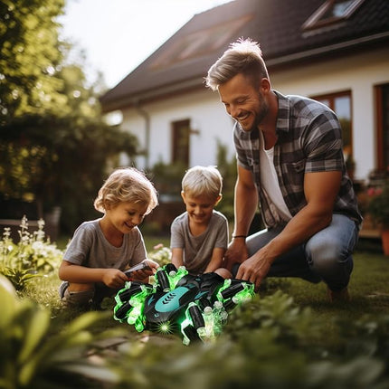 Gesture Sensing RC Stunt Car, 360 Spins Double Sided Hand Controlled Glove RC Car with Lights Music, Birthday Gifts for Boys Age 6-12