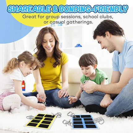 Metal Brain Teaser Puzzles Ring Educational Toys, Steel IQ Games Physics Mind Metal Puzzles for Adults, Unlock Interlock Game, Brain Teaser Puzzle for Party Favor Kids (C)