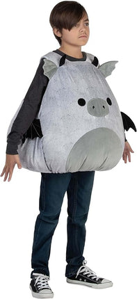 Kids Gio the Gargoyle Squishmallows Costume | Halloween Plush Tunic with Wings, Embroidered Details